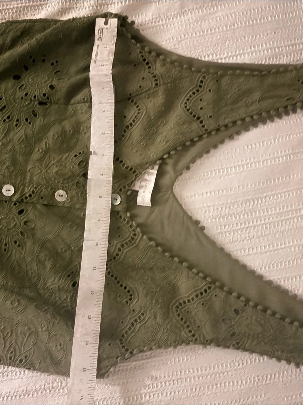 House of Harlow 1960 Olive Eyelet Midi Dress